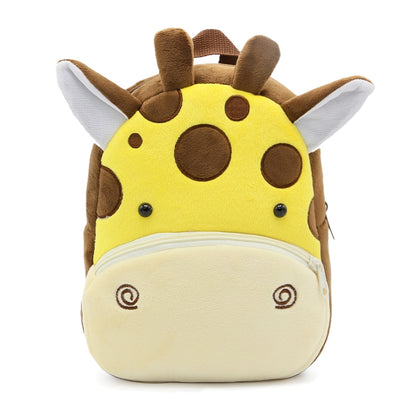 Kids 3D Animal Velvet Backpacks Children Cartoon Kindergarten Toys Gifts School Bags(Giraffe) - Kids Bags by PMC Jewellery | Online Shopping South Africa | PMC Jewellery