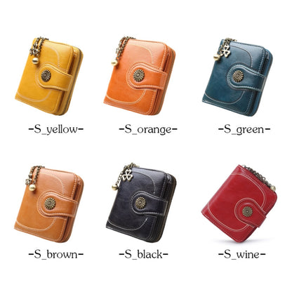 Vintage Button Phone Purses Women Wallets Female Purse Leather Brand Retro Ladies Long Zipper Woman Wallet Card Clutch(Long black) - Wallets by PMC Jewellery | Online Shopping South Africa | PMC Jewellery