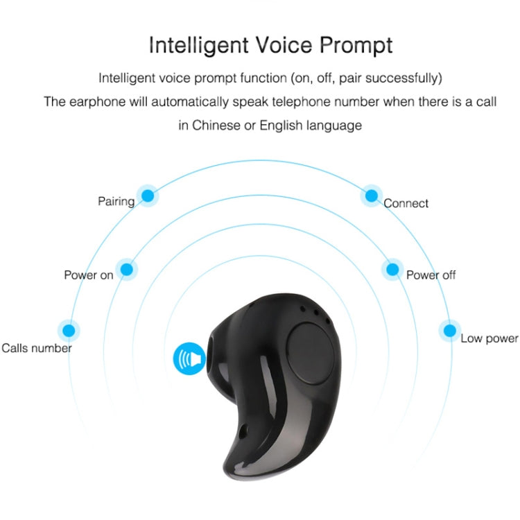 S530 Mini In-ear Sport Handsfree Wireless Bluetooth Earphone, with Microphone(white) - Bluetooth Earphone by PMC TechLife | Online Shopping South Africa | PMC TechLife