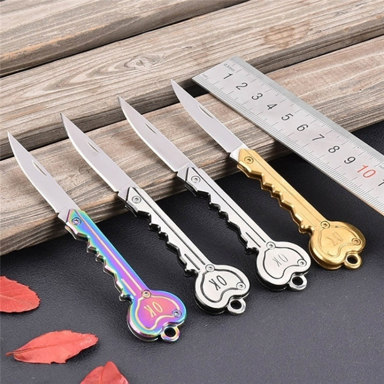 Mini Key Knife Camp Outdoor Keyring Ring Keychain Fold Self Defense Security Multi Tool(Gold) - Self-defense Protection by PMC TechLife | Online Shopping South Africa | PMC TechLife