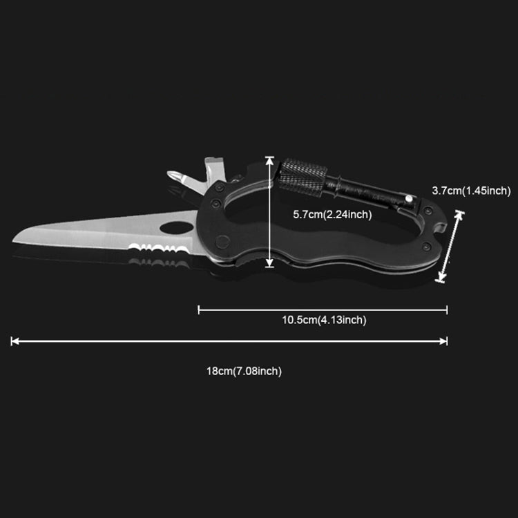 External Multi-function Carabiner D-type Hanging Keychain - Mountaineering Outfit by PMC TechLife | Online Shopping South Africa | PMC TechLife
