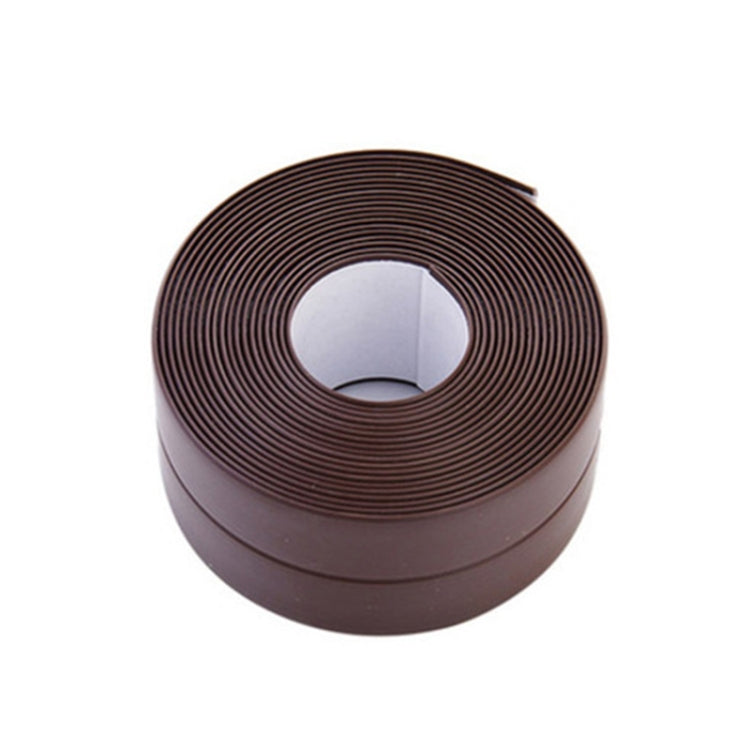 Durable PVC Material Waterproof Mold Proof Adhesive Tape  Kitchen Bathroom Wall Sealing Tape, Width:3.8cm x 3.2m(Brown) - Adhesives & Sealers by PMC Jewellery | Online Shopping South Africa | PMC Jewellery