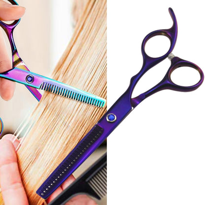 Professional Hair Cutting Scissor Hairdressing Kit Thinning Scissors Barber(Purple Thinning（SXLC-601T)) - Hair Trimmer by PMC Jewellery | Online Shopping South Africa | PMC Jewellery