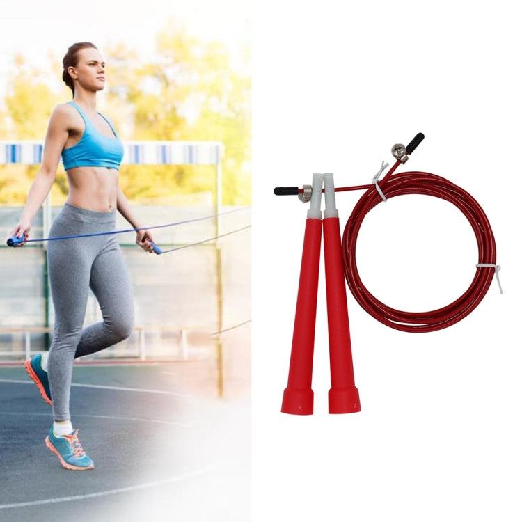 Steel Wire Skipping Skip Adjustable Fitness Jump Rope，Length: 3m(Red) - Fitness Equipments by PMC Jewellery | Online Shopping South Africa | PMC Jewellery