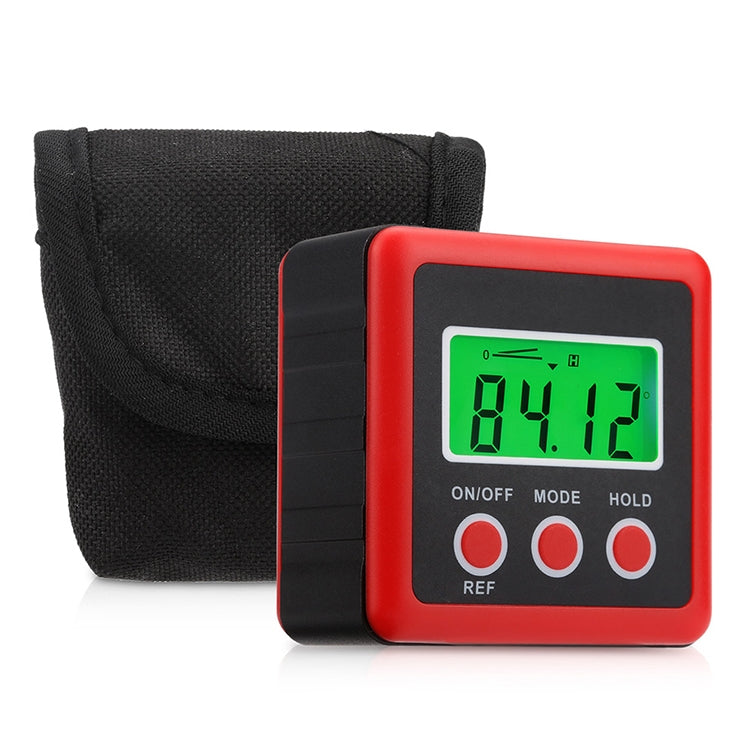 3 Button Mini Precision Magnetic Digital Tilt Box / Tilt Meter / Inclinometer(Red) - Measuring Tools by PMC Jewellery | Online Shopping South Africa | PMC Jewellery