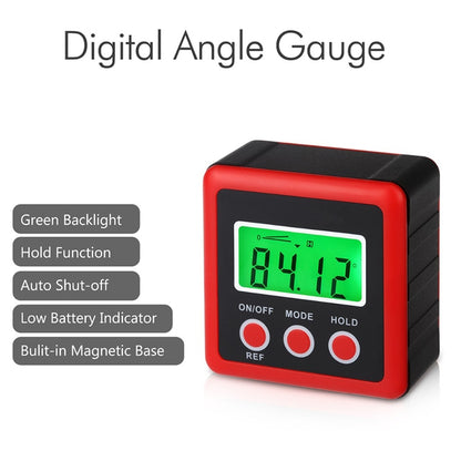 3 Button Mini Precision Magnetic Digital Tilt Box / Tilt Meter / Inclinometer(Red) - Measuring Tools by PMC Jewellery | Online Shopping South Africa | PMC Jewellery