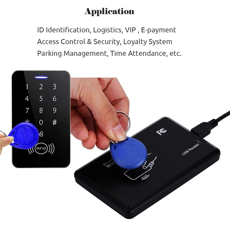10 PCS 125KHz TK/EM4100 Proximity ID Card Chip Keychain Key Ring(Blue) - Access Card by PMC TechLife | Online Shopping South Africa | PMC TechLife