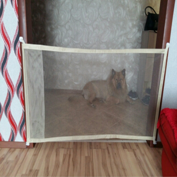 Dog Pet Fences Portable Folding Safe Protection Safety Door Magic Gate For Dogs Cat Pet, Size:180cm x72cm(Beige) - Pet Screen Doors by PMC Jewellery | Online Shopping South Africa | PMC Jewellery