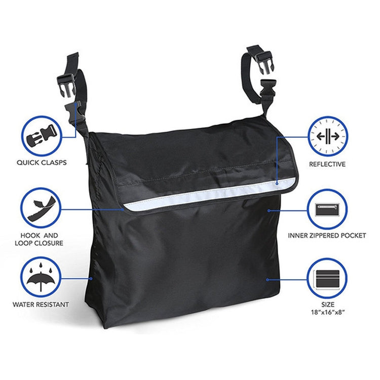 Storage Bag for Wheelchairs Disabled Car Storage Hanging Bag(Black) - Storage Bags by PMC TechLife | Online Shopping South Africa | PMC TechLife