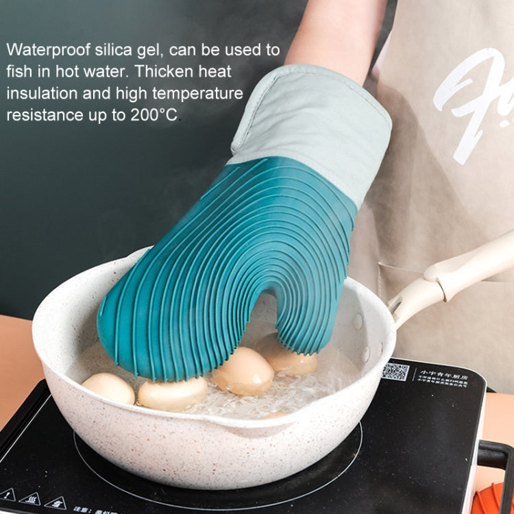 Thickened Silicone Gloves Household Microwave Oven Anti-Scald Insulation Glove(Lake Blue) - Insulation by PMC TechLife | Online Shopping South Africa | PMC TechLife