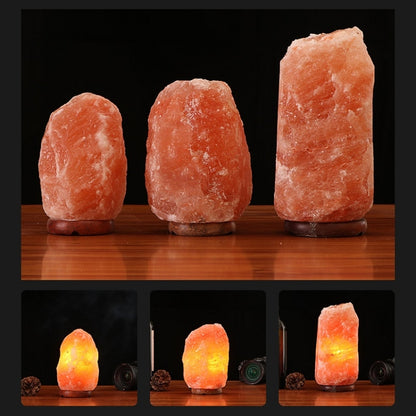 USB Power Himalayan Crystal Rock Salt Desk Lamp Night Light With Wood Base & E14 Bulb & Switch, Size:2-3kg(Colorful Light) - Night Lights by PMC Jewellery | Online Shopping South Africa | PMC Jewellery