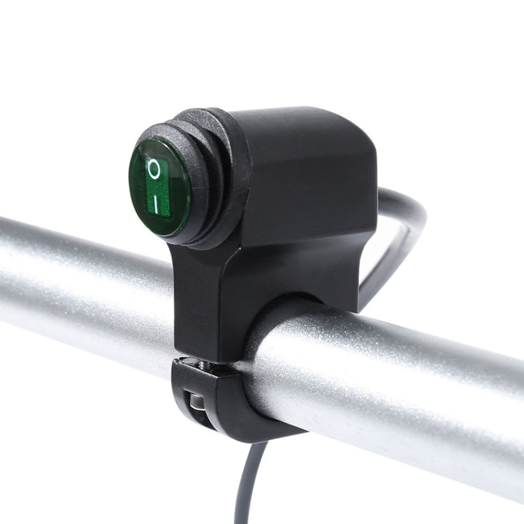 Motorcycle Aluminum Alloy Faucet LED Waterproof Switch Accessories Headlight Switch(Green Light Black) - free shipping - PMC TechLife - Order now!