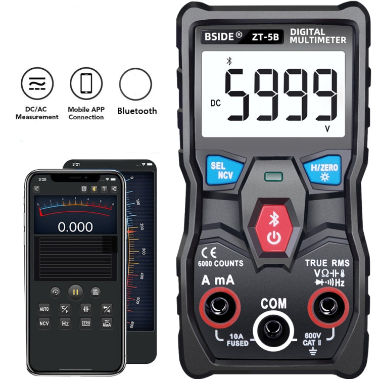BSIDE ZT-5B Smart Bluetooth 6000 Words Automatic Range Digital Multimeter - free shipping - PMC TechLife - Order now!