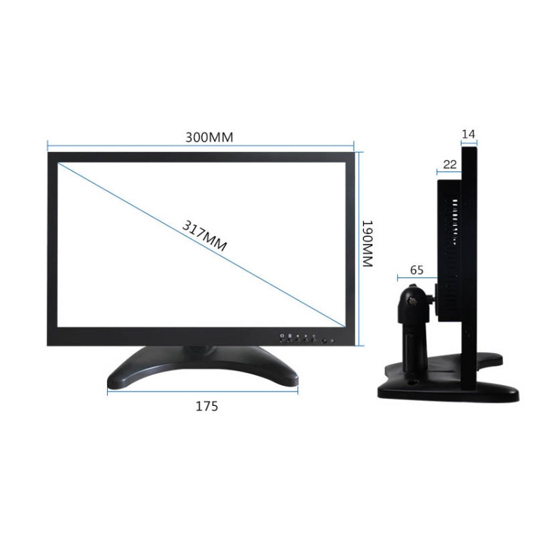 ZGYNK B1042 Portable High-Definition Metal Computer Monitor Display, Size:12.5 inch VGA AV HDMI BNC - LCD Monitors by ZGYNK | Online Shopping South Africa | PMC Jewellery | Buy Now Pay Later Mobicred