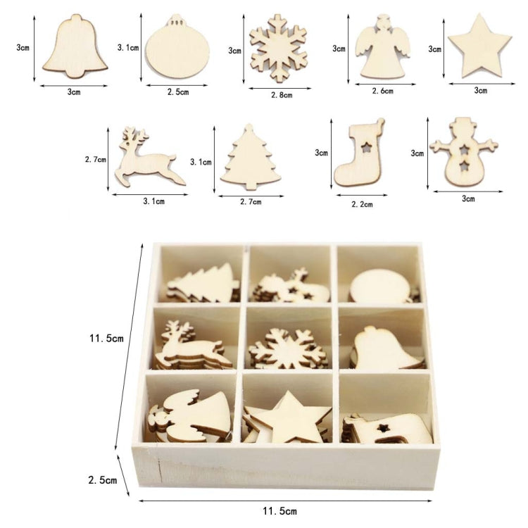 Christmas Creative DIY Decoration Gift Set  Handmade Wood Chip Pendant, Style:JM02031 - Christmas Ornaments by PMC TechLife | Online Shopping South Africa | PMC TechLife | Buy Now Pay Later Mobicred