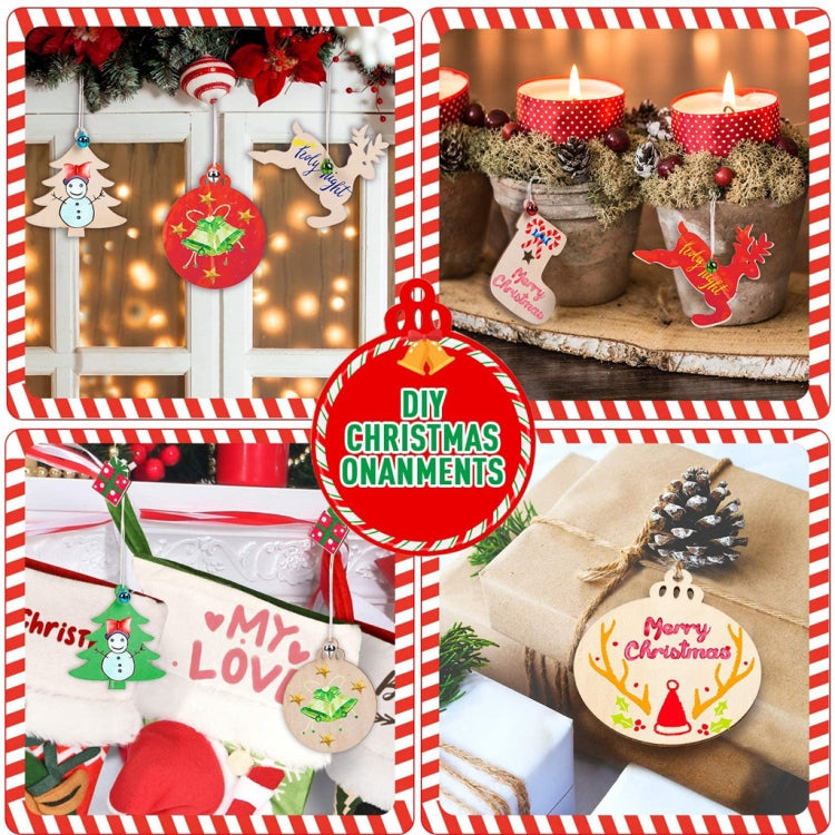 Christmas Creative DIY Decoration Gift Set  Handmade Wood Chip Pendant, Style:JM02031 - Christmas Ornaments by PMC TechLife | Online Shopping South Africa | PMC TechLife | Buy Now Pay Later Mobicred