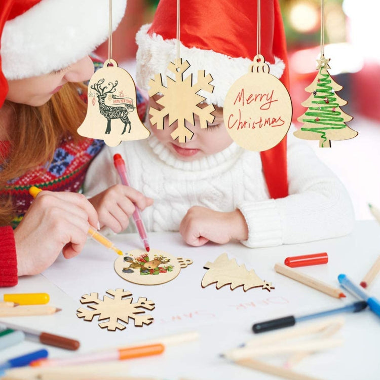 Christmas Creative DIY Decoration Gift Set  Handmade Wood Chip Pendant, Style:JM02040 - Ornaments by PMC TechLife | Online Shopping South Africa | PMC TechLife