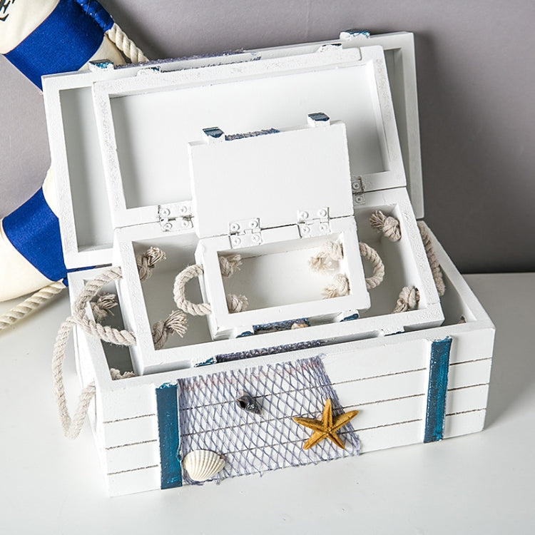 3 In 1 Wooden Storage Box Jewelry Boxes Wooden Box Decoration(White Set) - free shipping - PMC TechLife - Order now!