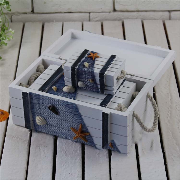 3 In 1 Wooden Storage Box Jewelry Boxes Wooden Box Decoration(White Set) - free shipping - PMC TechLife - Order now!
