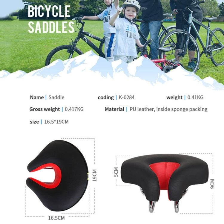 Noseless Bicycle Saddle Mountain Bike Thickened  Soft Cushion(Green) - Bicycle Saddle by PMC TechLife | Online Shopping South Africa | PMC TechLife