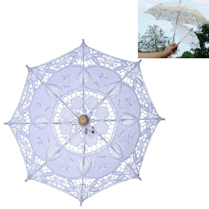 Wedding Bridal Lace Umbrella Shooting Props Wedding Supplies, Size: Length 26cm/ Diameter 29cm(White) - Umbrellas by PMC Jewellery | Online Shopping South Africa | PMC Jewellery