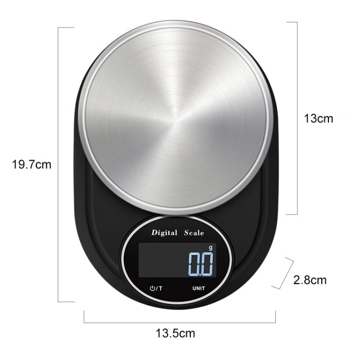 Home Kitchen Electronic Scale High Precision Stainless Steel Jewelry Scale, Style:Hemming, Specification:5kg/0.1g - free shipping - PMC TechLife - Order now!