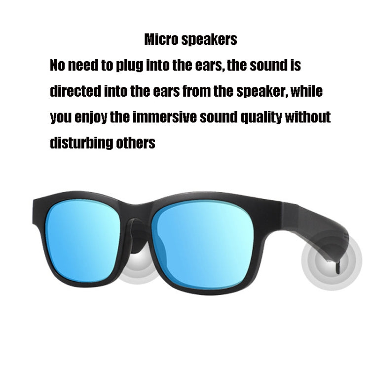 A12 Smart Bluetooth Audio Sunglasses Bluetooth Glasses(Silver) - Bluetooth Earphone by PMC TechLife | Online Shopping South Africa | PMC TechLife
