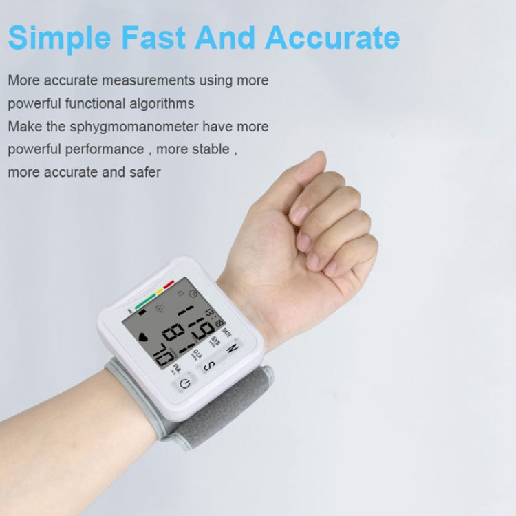 KWL-W01 Home Automatic Smart Wrist Electronic Sphygmomanometer, Style: English Without Voice(White) - Sphygmomanometer by PMC TechLife | Online Shopping South Africa | PMC TechLife