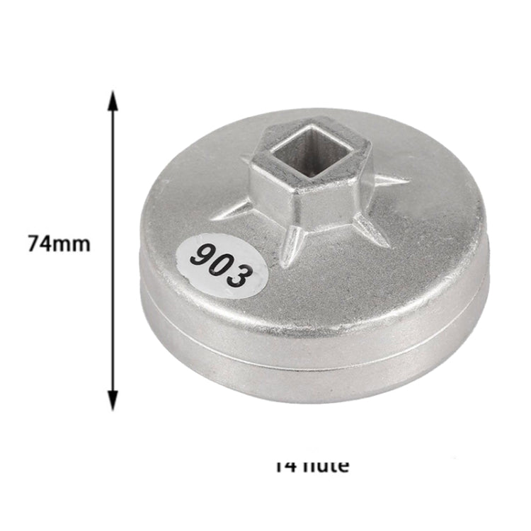 903 74mm 14 Flute Aluminum Oil Filter Wrench Socket Remover Tool for BMW AUDI Benz - Hand Tool Sets by PMC TechLife | Online Shopping South Africa | PMC TechLife