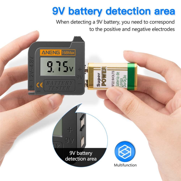 2 PCS ANENG 168MAX Portable Battery Tester High-Precision Battery Power Tester Battery Capacity Tester - Battery & Resistance Tester by ANENG | Online Shopping South Africa | PMC TechLife | Buy Now Pay Later Mobicred