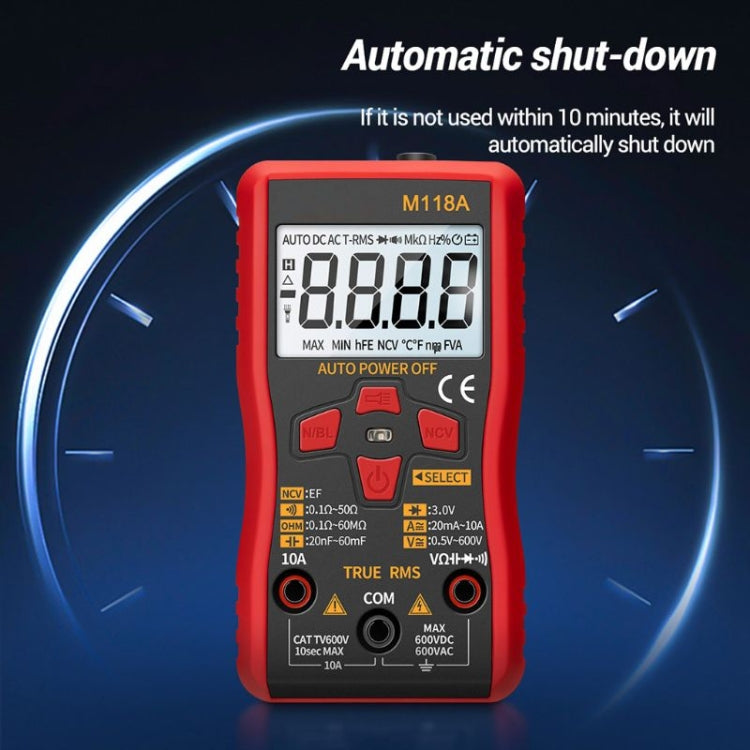 ANENG M118A High-Precision Automatic Range Multimeter Multi-Function Small Electrician Instrumentation Digital Universal Meter - Digital Multimeter by ANENG | Online Shopping South Africa | PMC TechLife | Buy Now Pay Later Mobicred