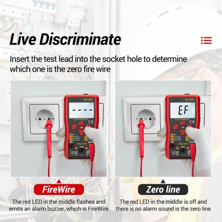 ANENG M118A High-Precision Automatic Range Multimeter Multi-Function Small Electrician Instrumentation Digital Universal Meter - Digital Multimeter by ANENG | Online Shopping South Africa | PMC TechLife | Buy Now Pay Later Mobicred