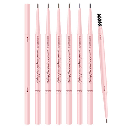 4 PCS Kemelo Double-Headed Automatic Rotating Eyebrow Pencil Waterproof Sweat-Proof Non-Fading Thin Core Eyebrow Pencil(06 Natural Black) - Eyes by PMC Jewellery | Online Shopping South Africa | PMC Jewellery