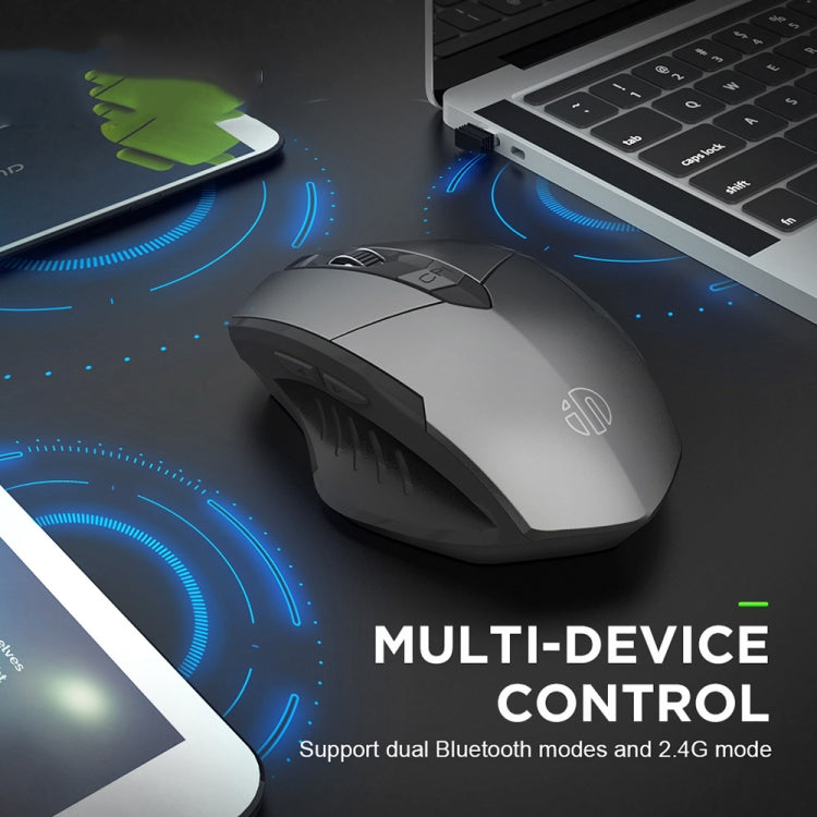 Inphic PM6 6 Keys 1000/1200/1600 DPI Home Gaming Wireless Mechanical Mouse, Colour: Gray Wireless Charging Silent Version - Wireless Mice by Inphic | Online Shopping South Africa | PMC Jewellery