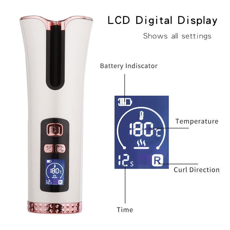 USB Charging Automatic Rotating Curling Iron Portable Wireless Travel Curling Iron(Black) - Hair Curler by PMC TechLife | Online Shopping South Africa | PMC TechLife