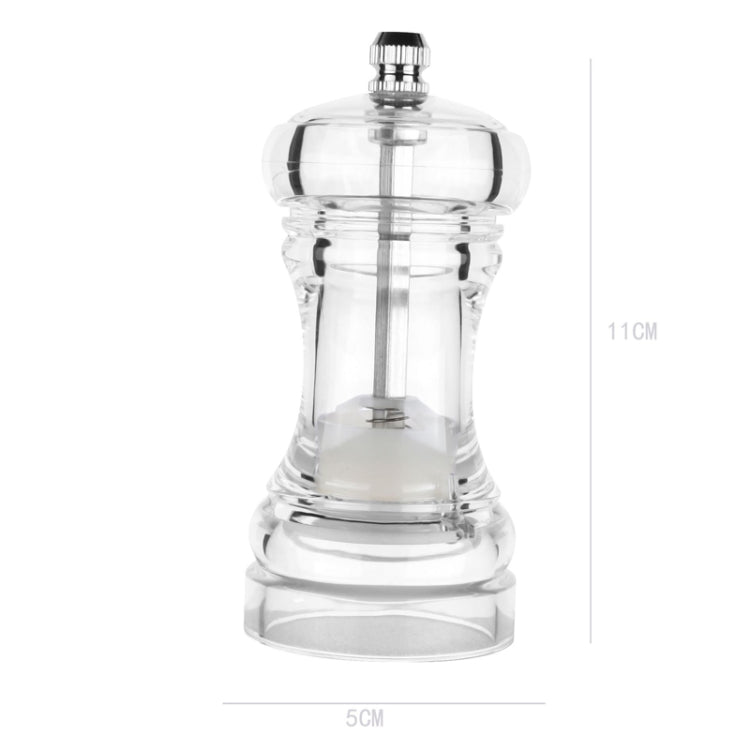 Acrylic Transparent Pepper Grinder Manual Pepper Grinder Ceramic Core Multi-Purpose Seasoning Bottle, Specification: 4 Inch - Stirrer & Squeezer by PMC Jewellery | Online Shopping South Africa | PMC Jewellery