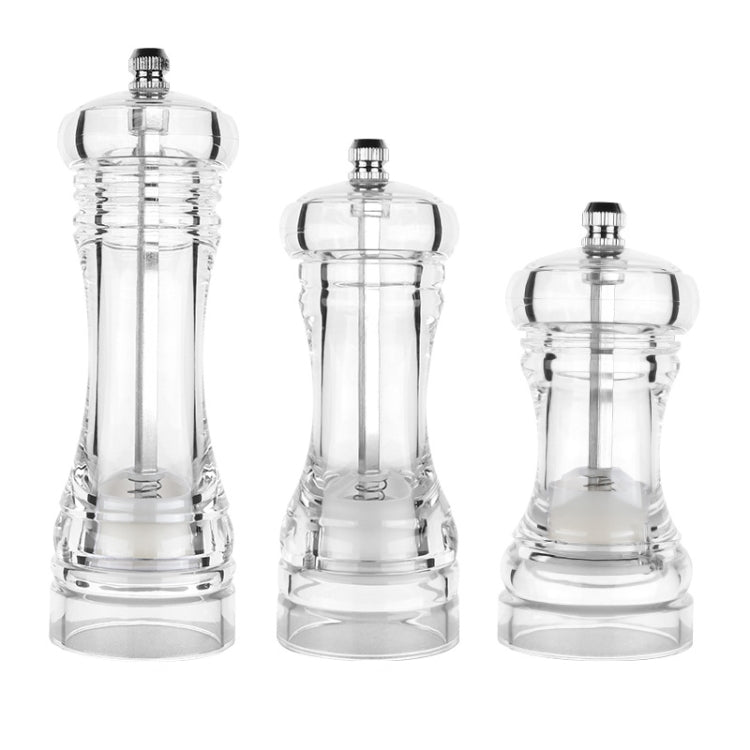 Acrylic Transparent Pepper Grinder Manual Pepper Grinder Ceramic Core Multi-Purpose Seasoning Bottle, Specification: 5 Inch - Stirrer & Squeezer by PMC TechLife | Online Shopping South Africa | PMC TechLife