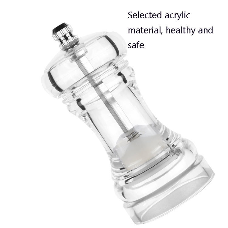 Acrylic Transparent Pepper Grinder Manual Pepper Grinder Ceramic Core Multi-Purpose Seasoning Bottle, Specification: 5 Inch - Stirrer & Squeezer by PMC TechLife | Online Shopping South Africa | PMC TechLife