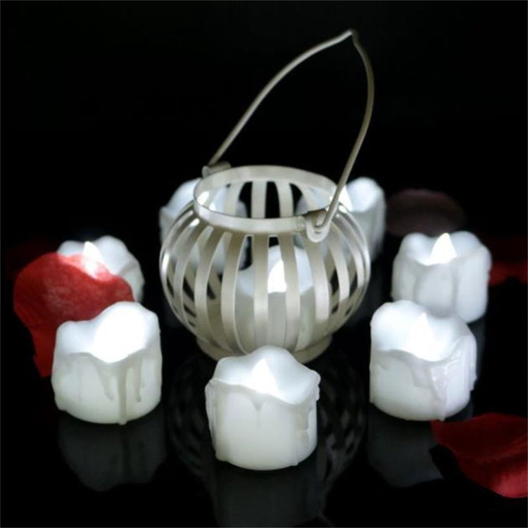 12 PCS/Box  LED Candle Electronic Tea Wax Simulation Tears Electronic Candle Light Wedding Decoration Candle Light(Warm White) - Candles & Candle Holders by PMC Jewellery | Online Shopping South Africa | PMC Jewellery