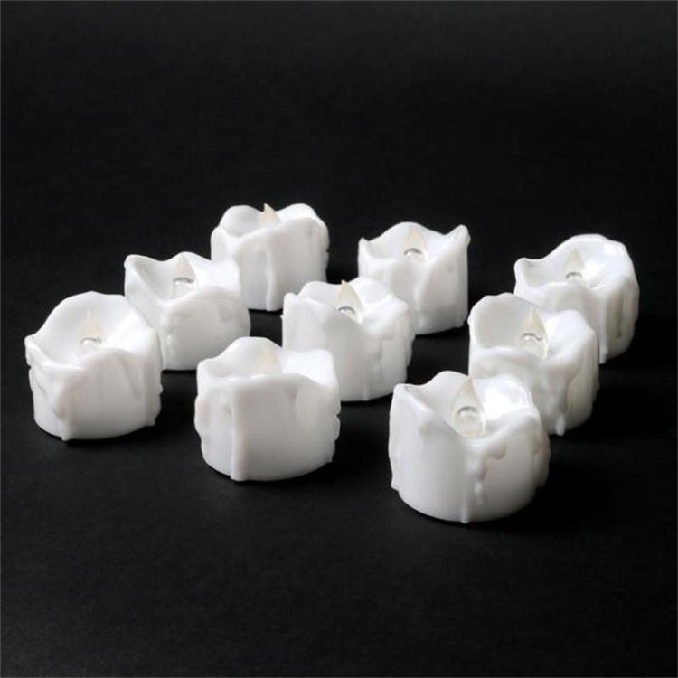 12 PCS/Box  LED Candle Electronic Tea Wax Simulation Tears Electronic Candle Light Wedding Decoration Candle Light(Warm White) - Candles & Candle Holders by PMC TechLife | Online Shopping South Africa | PMC TechLife