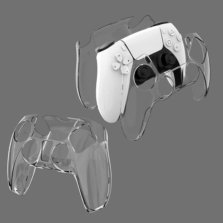 KJH PS5-002 Game Controller Crystal Shell Wireless Controller Protective Shell Cover PC Transparent Protective Hard Shell For PS5(Transparent Red) - Cases by KJH | Online Shopping South Africa | PMC TechLife