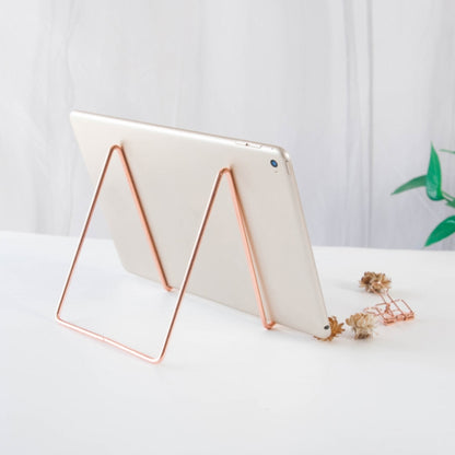 4 PCS Desktop Iron Art Plating Bracket for iPad / CD Display / Cookbook / Plate(Rose Gold) - Desktop Holder by PMC Jewellery | Online Shopping South Africa | PMC Jewellery