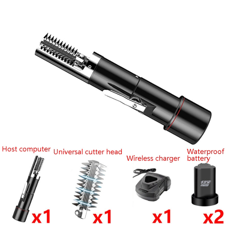 Electric Fish Scale Scraper Household Automatic Wireless Scraping Tool CN Plug Black Dual Battery - Cutter & Peeler by PMC TechLife | Online Shopping South Africa | PMC TechLife | Buy Now Pay Later Mobicred