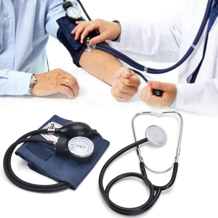 Manual Blood Pressure Watch With Stethoscope Double Tube Double Head Old Sphygmomanometer Arm Type Sphygmomanometer - Sphygmomanometer by PMC Jewellery | Online Shopping South Africa | PMC Jewellery