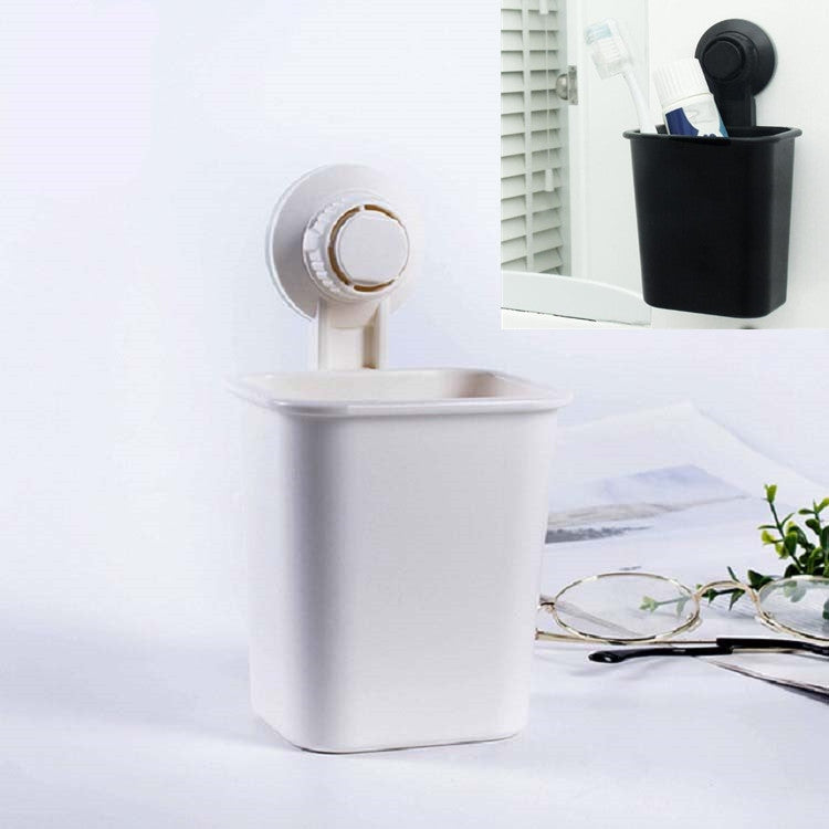 Suction Wall Toothpaste Toothbrush Holder Bathroom Shelf(White) - Shelf & Hooks by PMC Jewellery | Online Shopping South Africa | PMC Jewellery