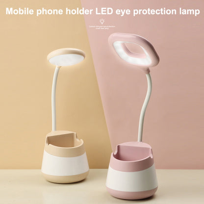 USB Charging LED Desk Light Eye Protection Lamp with Pen Holder and Phone Holder(CS276-4 Black) -  by PMC Jewellery | Online Shopping South Africa | PMC Jewellery