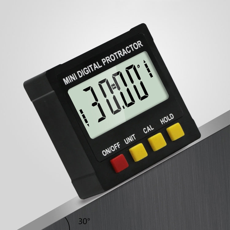 Electronic Digital Display Inclinometer Slope Level Protractor Four-Sided Magnetic Angle Ruler - Measuring Tools by PMC TechLife | Online Shopping South Africa | PMC TechLife
