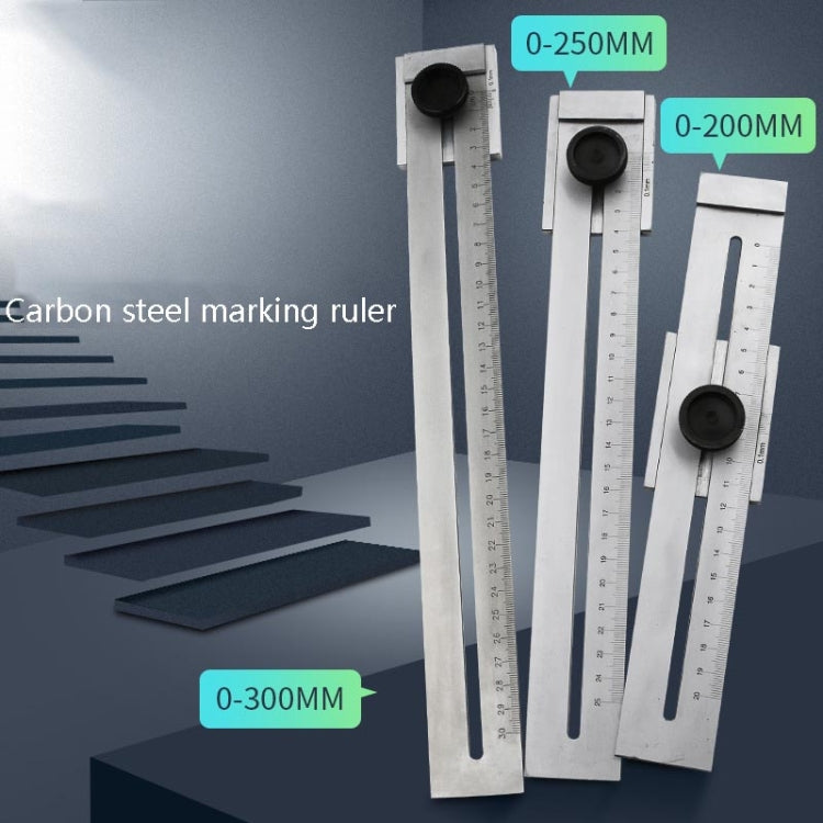 0-250mm Portable Woodworking Scribing Marker Ruler - Measuring Tools by PMC Jewellery | Online Shopping South Africa | PMC Jewellery