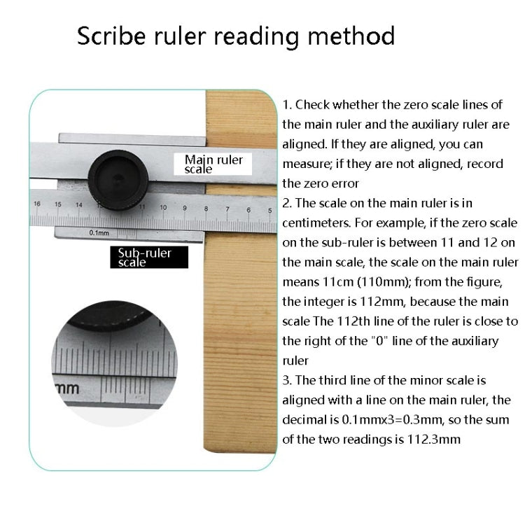 0-250mm Portable Woodworking Scribing Marker Ruler - Measuring Tools by PMC Jewellery | Online Shopping South Africa | PMC Jewellery