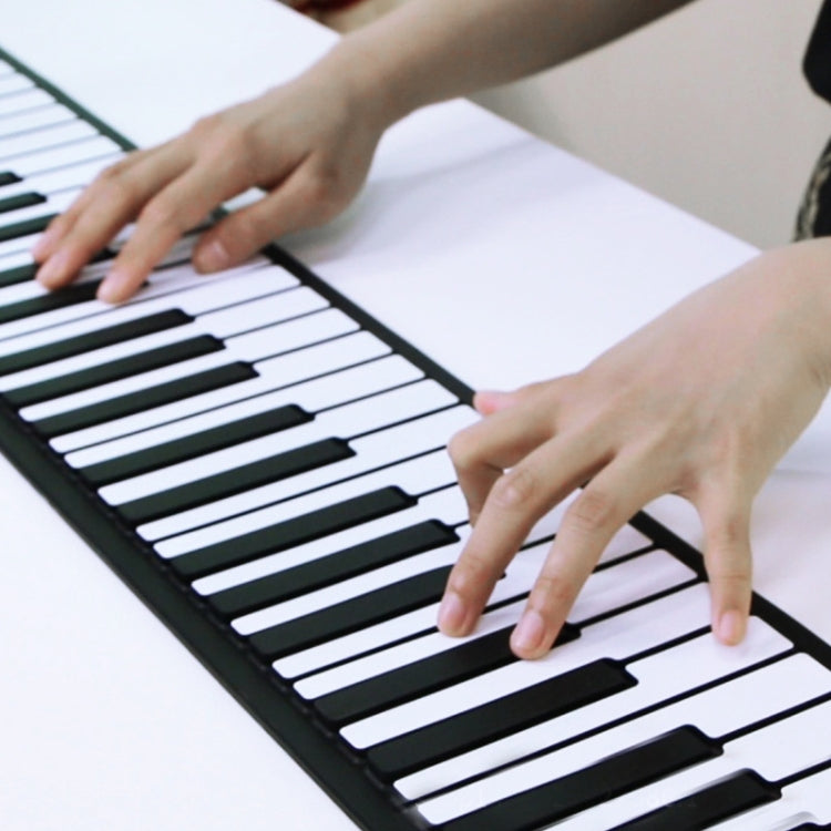 MIDI88 88-Key Hand-Rolled Foldable Piano Professional MIDI Soft Keyboard Simulated Practice Portable Electronic Piano(Black English) - Keyboard Instruments by PMC TechLife | Online Shopping South Africa | PMC TechLife